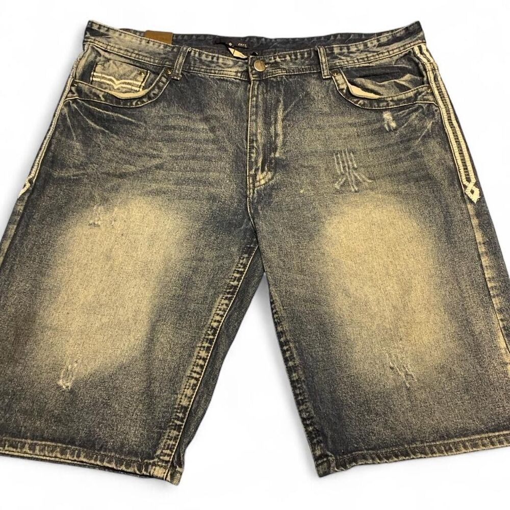 Gs115 Y2K baggy faded blue jeans Size 40"